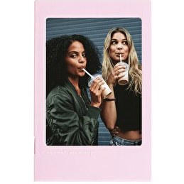 Resim Fujifilm Instax Mini Film Uyumlu Katlanabilir Pembe Fotoğraf Çerçevesi 