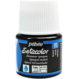 Resim Pebeo Setacolor Shimmer Pırıltılı Opak Kumaş Boyası 99 Black 