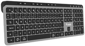 Resim Throne Elite K1 Sessiz Switch 110+8 Multimedya Tuşlu Windows & Macos Uyumlu Premium Alüminyum-Metal Kablosuz Ofis Klavyesi (2.4ghz + Çift Bluetooth Profili) 