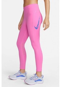 Resim Nike Dri Fit Fast Mid Rise 7/8 Leggings Tight Kadın 3 Cepli Spor Tayt Pembe Pembe 
