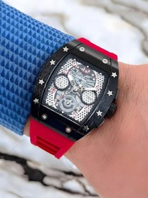 Resim Ferrucci Kırmızı Renk Silikon Kordon FCF.03258FS.03 Function Erkek Kol Saati+Bileklik zmfer156 