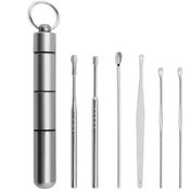 Resim Shineyee 6'li Paslanmaz Çelik Kulak Temizleme Seti - Gül Altını, Altın, Siyah Ve Gümüş Renk Seçenekleri 