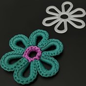 Resim 50 Adet Beyaz Çiçek Şeklinde Plastik Örgü Kayışları, 6 Yapraklı DIY Tığ İşi ve Örgü Çanta Aksesuarları, El Yapımı İplik El Sanatları Dekor Aletleri, DIY Cüzdan Yapımı 