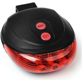 Resim Bisiklet Led Stop Lambası Lazer Şeritli Siyah-Kırmızı Siyah - Kırmızı 