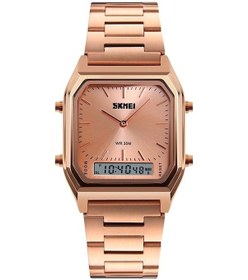 Resim Rogfer Skmeı 1220 Çok Fonksiyonlu Erkekler Açık İş Gece Mavilisi Su Geçirmez Çift Ekran Çelik Kordonlu Kol Saati Gül Altın Çok Renkli Çok Renkli 