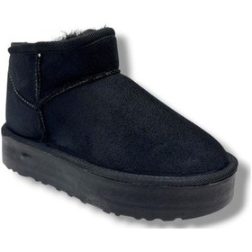 Resim Cakgo 036-26 Anatomik Süet Deri Kürklü Kadın Bot 36-40 Siyah 