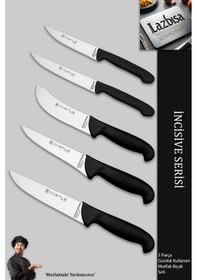 Resim İncisive Serisi Mutfak Bıçak Seti Et Sebze Bıçağı 5 Parça Mft-078 
