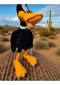 Resim Sevimli Eğlenceli Peluş Oyuncak Duffy Duck 25 Cm Uyku Arkadaşım Siyah 