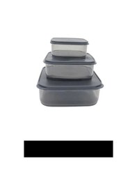 Resim 3'lü Yatay Füme Renk Saklama Kabı Royaleks-viv-ox258 Çok Renkli 