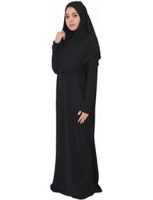 Resim Zehranaz Namaz Elbisesi Siyah Fermuarsız Namaz Elbisesi Siyah 
