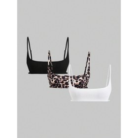 Resim 3 adet Kadın Seksi Sırtı Açık Kolsuz Üstler - Kolsuz, Kolsuz, Düz Renk, Polyester, Bahar/Yaz/Sonbahar için Mükemmel, Çok Yönlü Moda|Sleek Siyah|Kolsuz Desig 