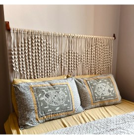 Resim Zuviel Deco Makrome Yatak Başlığı, Baza Başlığı 