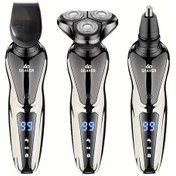 Resim Xuweiwei Erkekler Icin Grafit Rengi Elektrikli Tiras Makinesi 3lu 1 Arada Doner Bicak Usb Sarj Edilebilir 600mah Pil 3d Kesici Kafa Led Ekran Erkek Bakim Hediyesi 