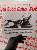 Resim EYBA STİCKER Neşet Ertaş görselli sen beni görünce mutlu mu sandın? RENKLİ BASKI 