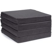 Resim Klasik Sandalye Minderi Bahçe-balkon Minderi 50x50x8cm 4adet Antrasit 