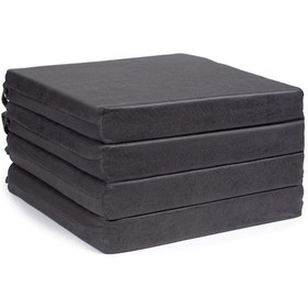 Resim Klasik Sandalye Minderi Bahçe-balkon Minderi 50x50x8cm 4adet Antrasit 