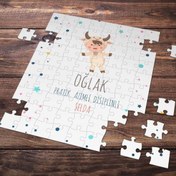 Resim Kişiye Özel Oğlak Burcu Tasarımlı Puzzle E-Hediyeci