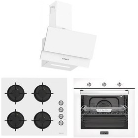 Resim Tecna F-8166 - O-8451 - D-8811 Beyaz Ankastre Set 