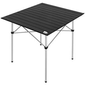 Resim Kamp Ayısı Katlanabilir Alüminyum XL Kamp Masası Taşıma Çantalı Siyah 