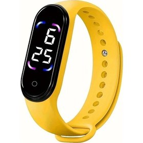 Resim Cloud011 Dokunmatik Led Ekranlı Spor Saati - Sarı, Dijital, Pil İle Çalışır, Sağlam Kordon, Hediye Diğer 