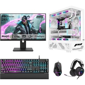 Resim Dragos DRX7740 R5-7600 32 GB 1 TB Nvme SSD 16 GB RTX5060Tİ 24.5" Free Dos Masaüstü Oyuncu Bilgisayarı 