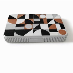 Resim Taşınabilir Tavla Seti 25x22 Cm 3d Baskı Premium Tavla, Kompakt Seyahat Tavlası, Zar Ve Taş Dahil 