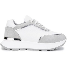 Resim Tamer Tanca Kadın Vegan Beyaz Sneakers & Spor Ayakkabı 936 81185 Bn Ayk Y25 Byz Kroko/lame Beyaz 