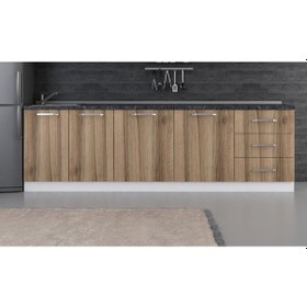 Resim Minar 270 Cm Mutfak Dolabı Beyaz Dore 270-D1-Alt Modül Beyaz 