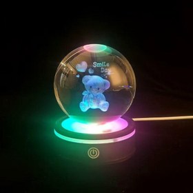 Resim USB'li Ayıcık Tasarımlı Dönen Cam Küre 