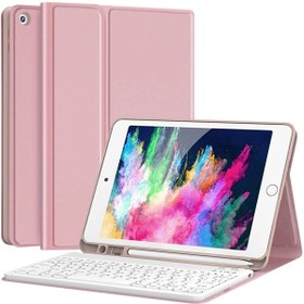 Resim Alstrap Apple Ipad 5.6 Nesil 9.7 Uyumlu Tablet Bluetooth Özellikli Kablosuz Kalem Bölmeli Klavyeli Kılıf 