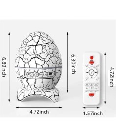 Resim Yumurta Şeklinde Su Dalgalı Bluetooth Speaker Lamba Renkli Şarjlı 