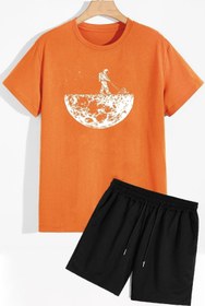 Resim trendypassion Uzay Temalı Şort T-shirt Eşofman Takımı 