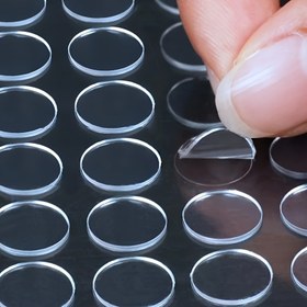 Resim 100 adet Çift Taraflı Nano Yapışkan - Çıkarılabilir, İz Bırakmayan, Tatil, Duvar & Cam Dekorasyonları için Şeffaf Plastik Halkalar, Cam Çıkartmaları | Düzenli Düzenleme | Sorunsuz Uygulama 
