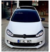 Resim Sts Oto Aksesuar Golf 6 2008-2012 Batman Yarasa Ayna Kapağı Piano Black Abs Plastik (01) 