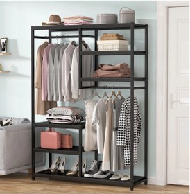 Resim Zizuva Modern Tasarım Bölmeli Açık Gardırop 