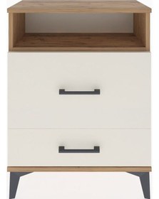 Resim Arges Komodin Tek Raflı 2 Çekmeceli 60x30x80 Çam-aytaşı Çam 