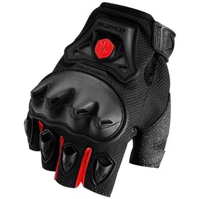 Resim Motosiklet Yazlık Full Koruma Yarım Parmak Motor Eldiveni 