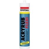 Resim Soudal Acryrub Flexi Elastik Silikonize Mastik 310 ml Beyaz 