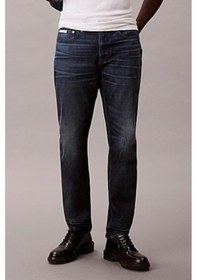 Resim Calvin Klein Erkek Slim Tapered Fit Termal Kumaşlı Jean Pantolon - Koyu Mavi Dark Crescent 