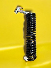 Resim Nalbur Bakkal Taharet Matik Set 3/8 Girişli Patlamaz Spiral Hortum Başlık Wc Matik 2,5 Mt Siyah 