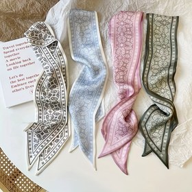 Resim 4 adet / Set Vintage Saç Bandı Şık Paisley Desen Boyun Fuları Streamer Saç Stil Aksesuarları Kadınlar için 