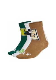 Resim Adidas Minecraft 3' Lü Çocuk Çorap Çok Renkli 