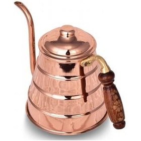 Resim Turna Bakır Tiryaki Demlik Düz Kırmızı Turna1967-1 Bakır 