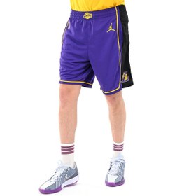 Resim Los Angeles Lakers NBA Erkek Mor Basketbol Şort DO9432-504 