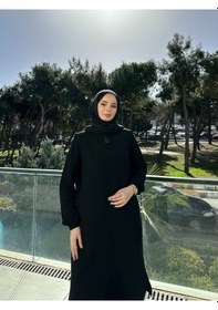 Resim Günlük Ve Umre Kullanımına Uygun Rabia Kumaş Siyah İkili Takım 
