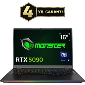 Resim MONSTER Semruk S6 V1.2.5 Intel Core Ultra 9 275HX 32GB RAM 2 TB SSD RTX 5090 Windows 11 Pro 16" QHD 300 Hz 