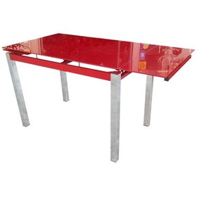 Resim Masa CAM LAZER Yapıştırma Metal Çelik nikelaj ayak Temper kırmızı Kırılmaz Cam tabla Yan açılır El Yapım 