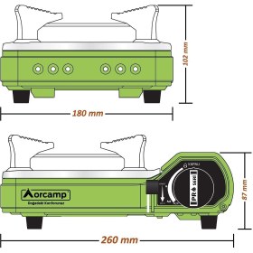 Resim Orcamp Portatif Mini Kamp Ocağı - Yeşil 