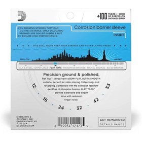 Resim AyrStore D'Addario Eft16 Akustik Gitar Tel Seti, Flat Tops, Phosphor Bronze 