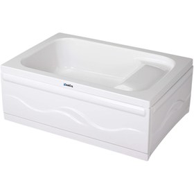 Resim Renkli Oturmalı Mini Küvet | Jakuzi | Ortaçeşme | Sanacryl - 80x120 / Beyaz / 1 Kişilik 